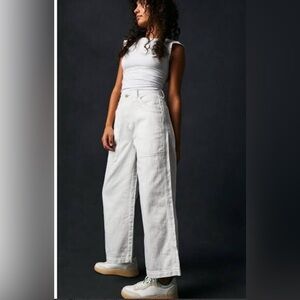Free People Piper Mid Rise Crop Wide Leg Jeans Size 27